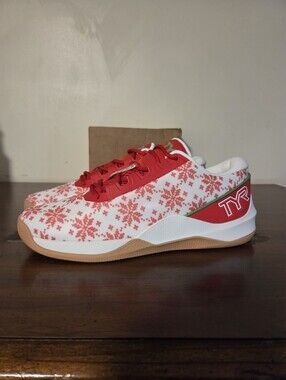 TYR CXT-2 Trainer  White Red Snowflake CrossFit Mens 8.5 Womens 10 Worn Once